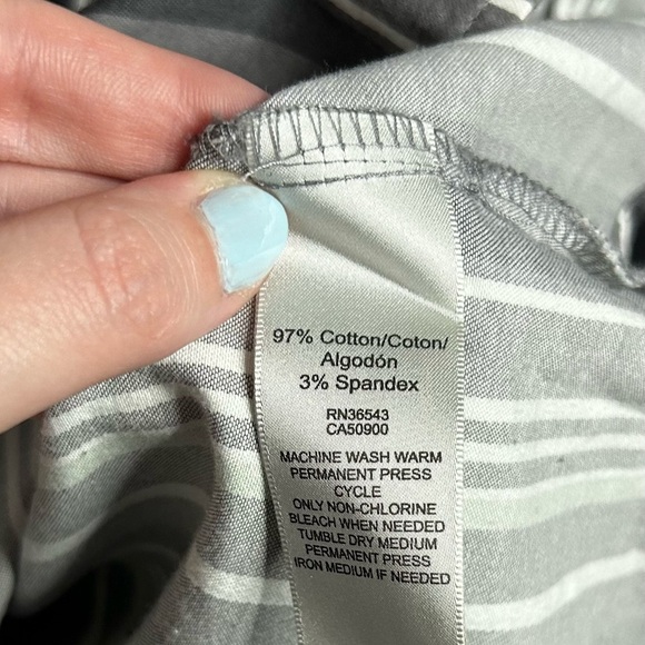 Van Heusen Studio Striped Stretch Button Down Shirt | Size Large - Picture 7 of 7